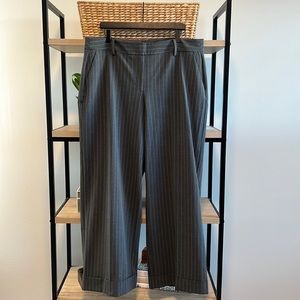 Lane Bryant Gray Pinstripe Trousers